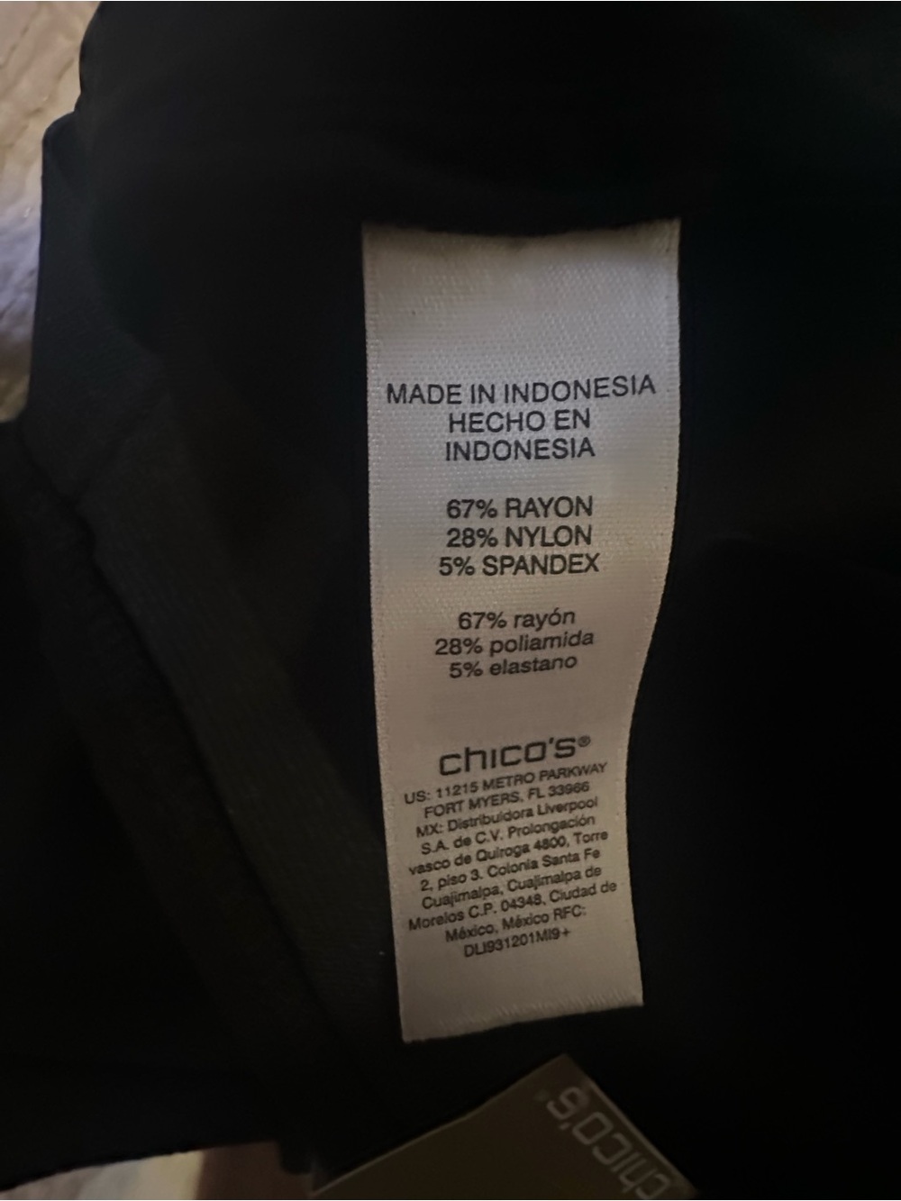 Chico’s Fabulously Slimming Black Pants – Size 1.5 Regular – NWT - Picture 5 of 5